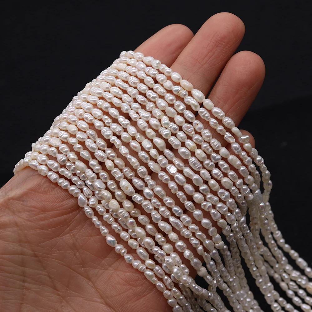

100% Natural Freshwater Pearls 1.8-3.2mm Millet Shape A Grade White Loose Beads for Jewelry Making Handmade DIY Charm Bracelet