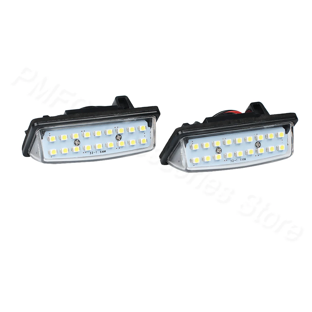 

Лампа для номерного знака PMFC, 1 светодиод, 1 пара, 18 3528 SMD, подходит для Nissan TEANA J31, J32, Maxima, Cefiro, Altima, Rogue, Sentra