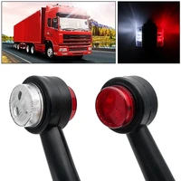 1pair truck side outline stalk marker lamps trailer red white waterproof led tail light caravan lights replacement accessories