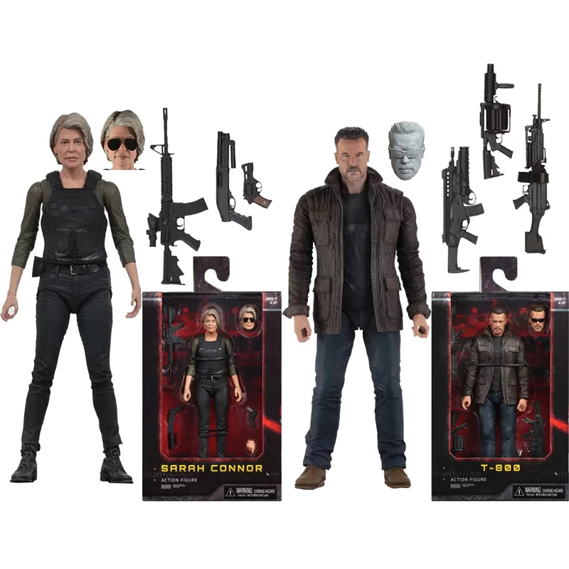 

NECA Terminator T-800 Action Figure Dark Fate Sarah Connor T800 Arnold Schwarzenegger T1000 Collectable Model Toy Christmas Gift