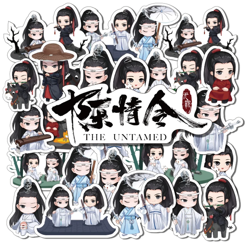 

Аниме МО дао ЦЗУ Ши нескрытый Wuxian Wangji MDZS Косплей Мультяшные наклейки водонепроницаемый чемодан гитара телефонная Наклейка Декор