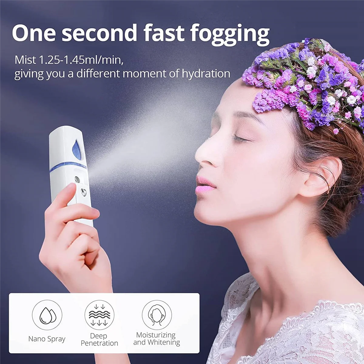 2X портативный Nano Facial Mister мини-отпариватель для лица с распылением наращивания