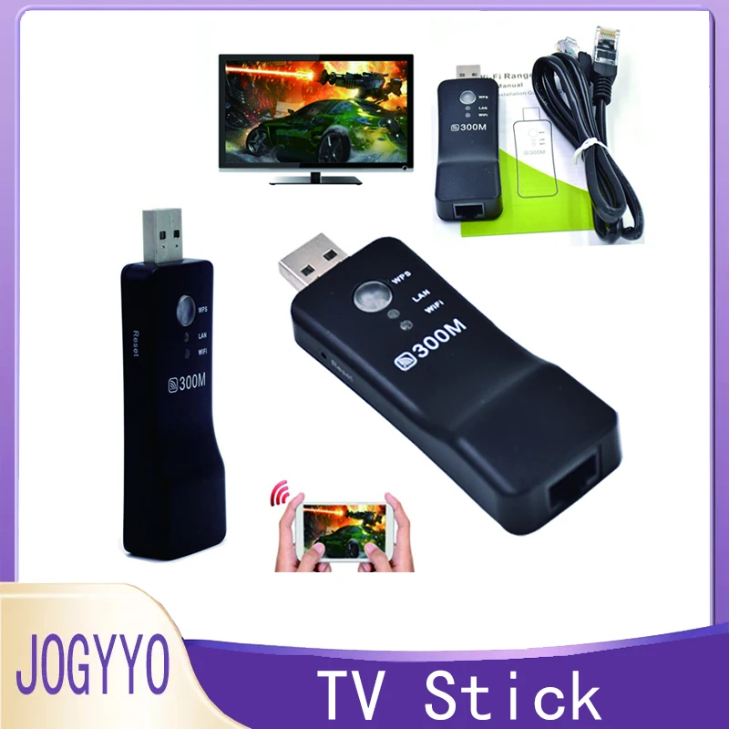 

2021 Новый 300 Мбит/с ТВ-накопитель USB WiFi смарт-адаптер Универсальная беспроводная ТВ-сеть HDTV для Samsung Sony LG любого ТВ