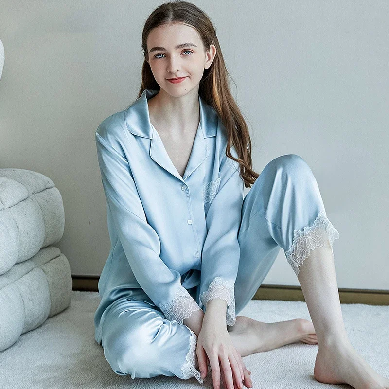 100% шелковое кружево шелковицы женская одежда для сна шелковый корейский