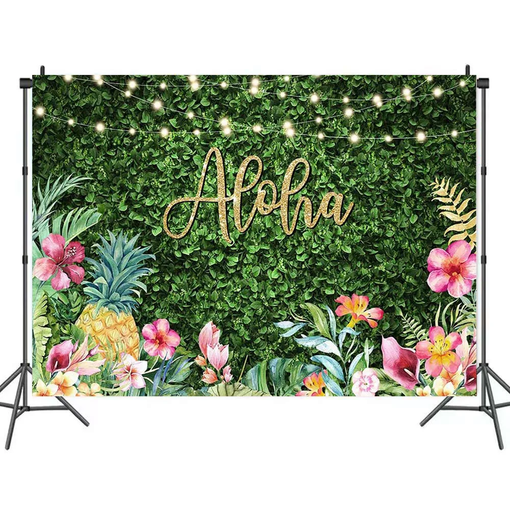 

Flowers Welcome Newborn Baby Aloha Background for Portrait Photography Party Decors Photographic Backdrops Photocall Studio