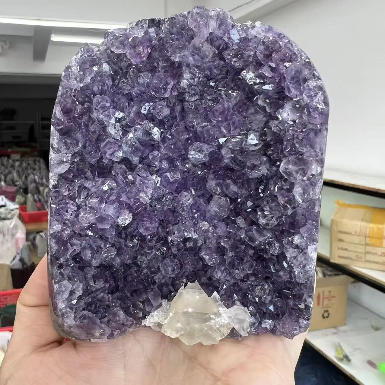 

Натуральный Уругвайский Аметистовый Кристалл Кластер 7.8см