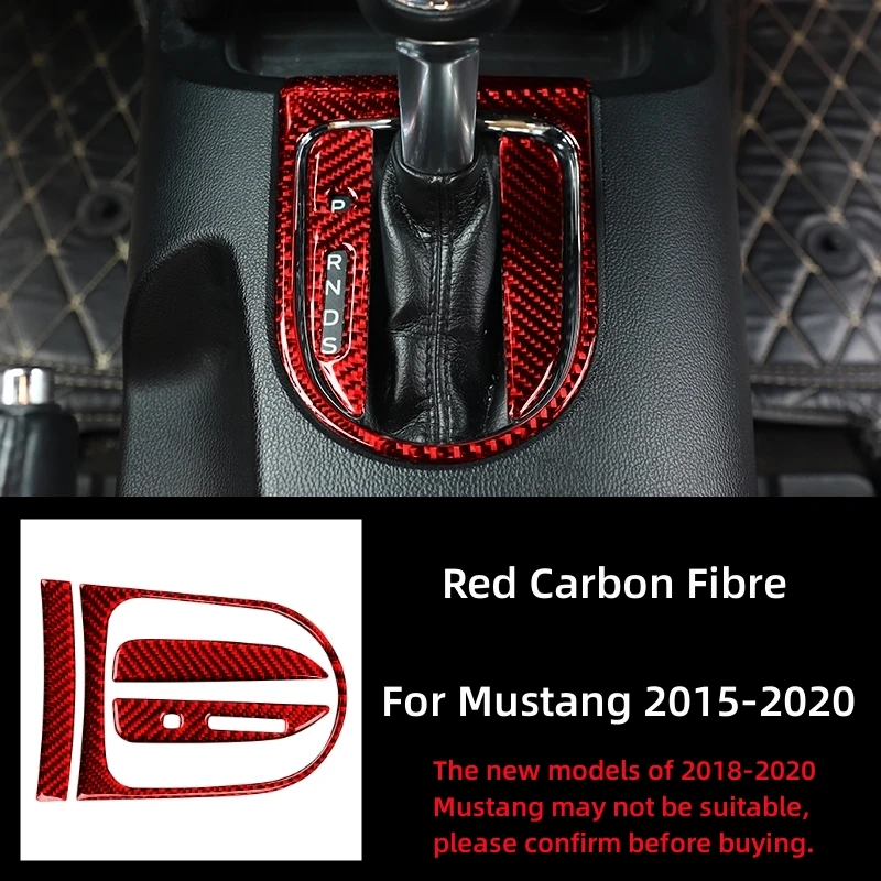 

Для Ford Mustang GT 2015-2021 аксессуары из углеродного волокна, внутренняя часть автомобиля, коробка переключения передач, панель, накладка, рамка, декоративный комплект, наклейка