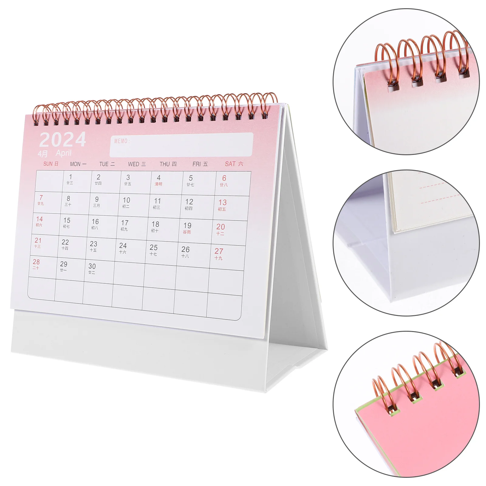 

Desk Calendar 2024 Desk Calendar Ornament Stand Up Flip Calendar Decor Desktop Calendar