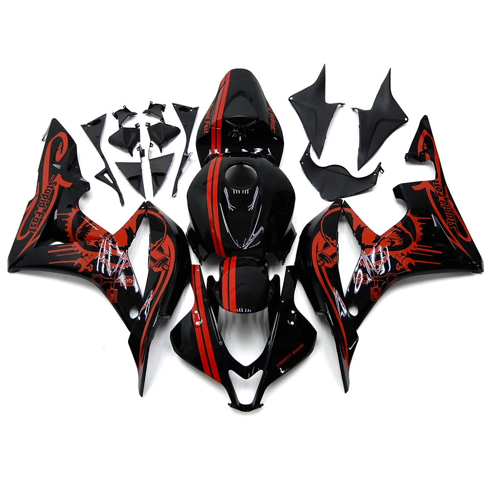 

Новый комплект обтекателей для мотоцикла ABS для CBR600RR F5 2007 2008 CBR600 RR CBR 600RR 07 08 комплект обтекателей для кузова красный черный Пламя