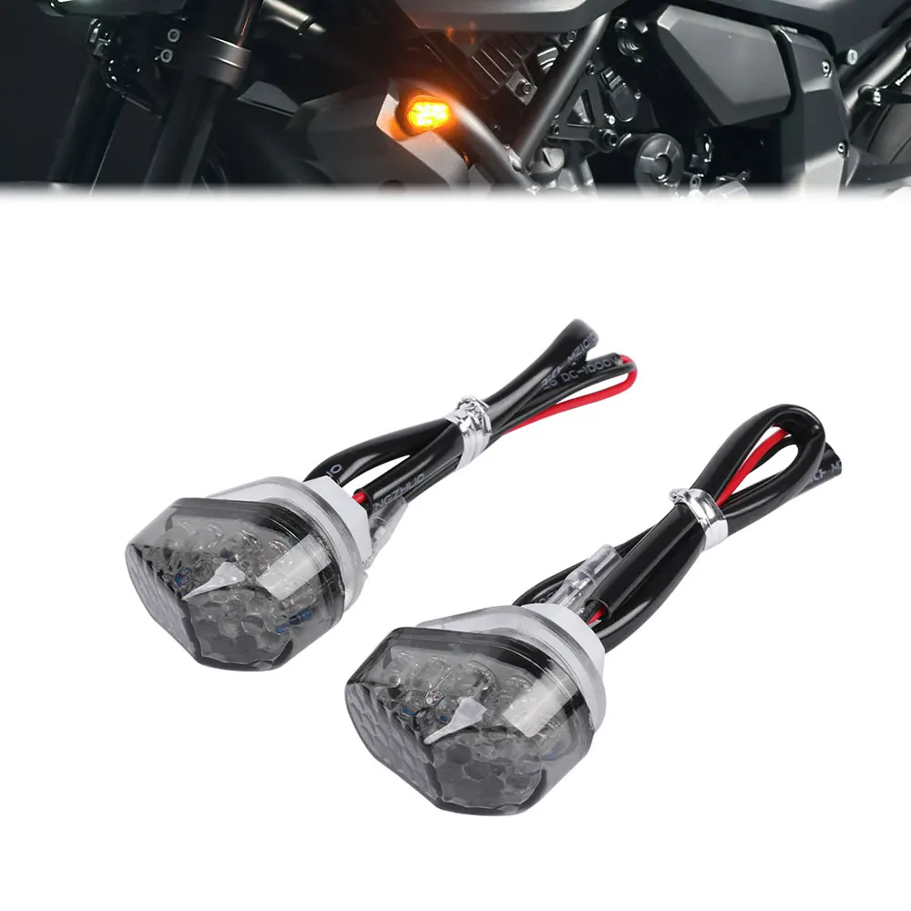 

2025 MT07 Передний и задний указатель поворота, мигалка для Yamaha MT-07 MT 07 Y-AMT 2014-2024, мигалка с микроиндикатором для скрытого монтажа