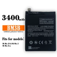 xiao mi 100 original battery bm3b for xiaomi mix 2 2s mix2s 3400mah high capacity rechargeable phone replacement batteria