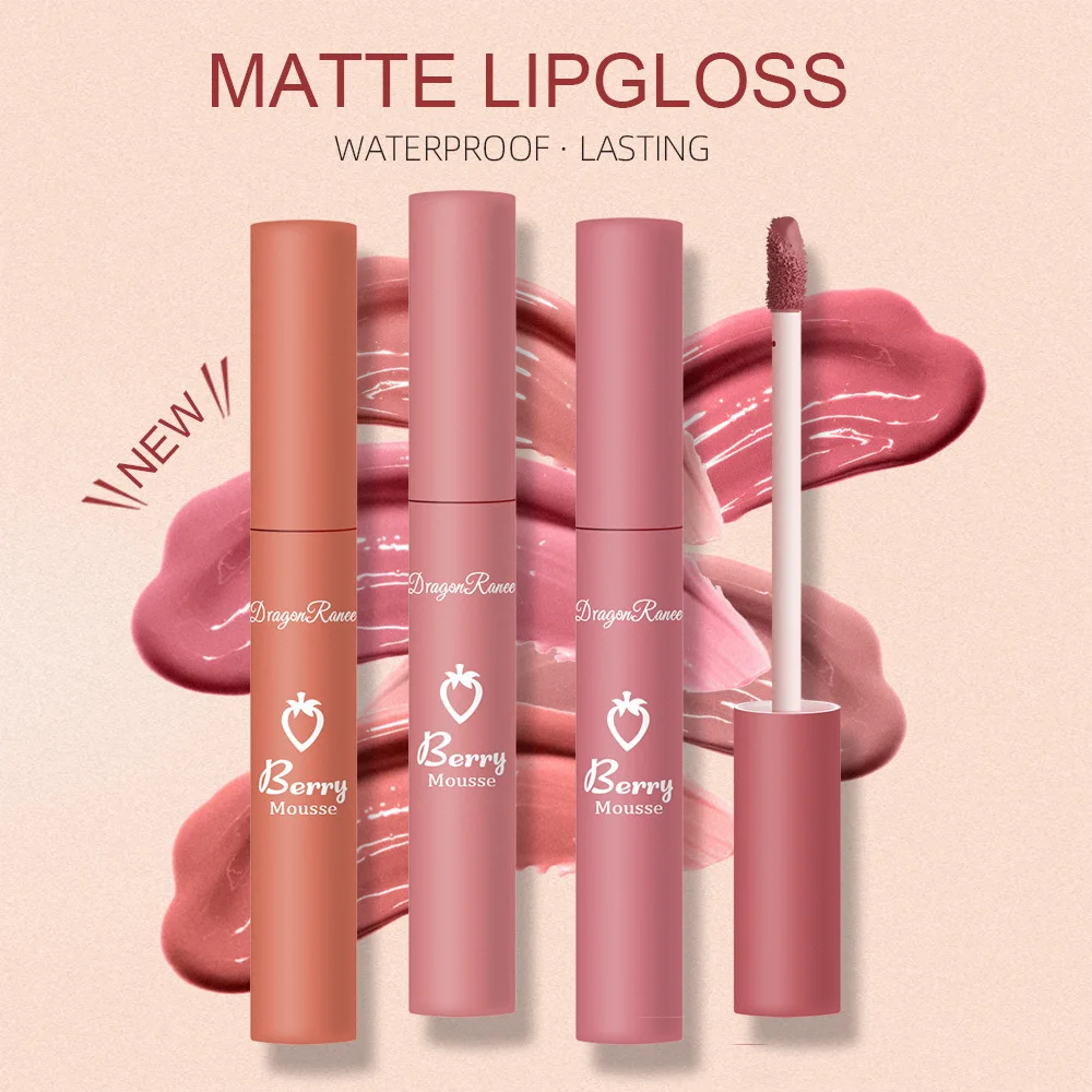 

Lip Gloss Set Matte Red Tint for Lips Makeup Long Lasting Water Mirror Lip Glaze Waterproof Lipstick Kit Cosmetics