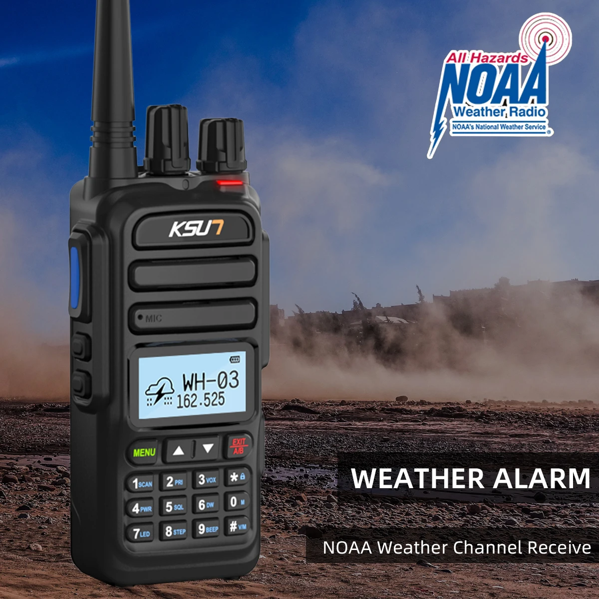 Enlarge Multiband Radio NOAA Air Band Receiver Amateur Communication Portable Ham Radios Wireless Set Device Two-Way Radio Walkie Talkie