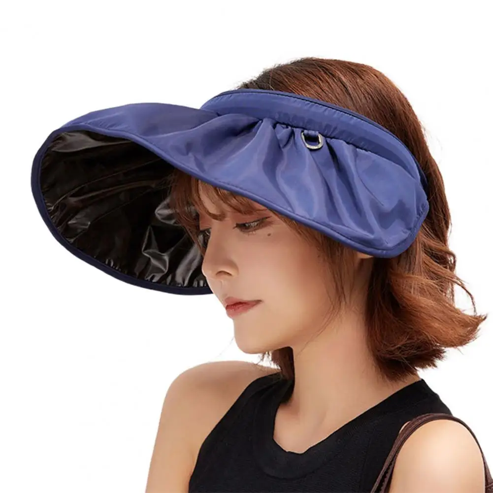 

Women Sun Hat Solid Color Breathable Lightweight Sunscreen Beach Hat for Summer