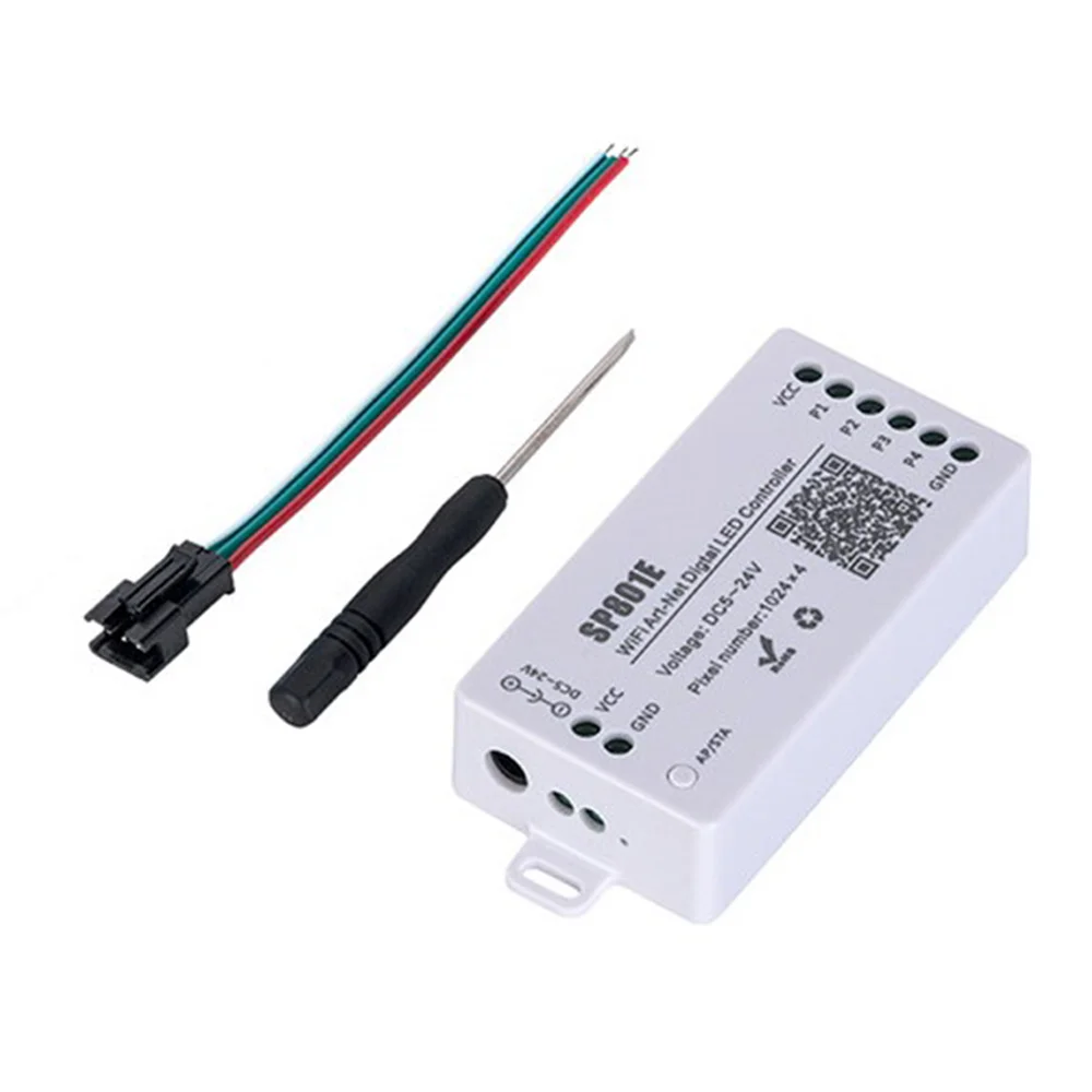 

SP801E Wi-Fi искусство-сетевой фотоконтроллер, фотопанель, модуль WS2812B WS2811, фотоэлемент управления беспроводным управлением