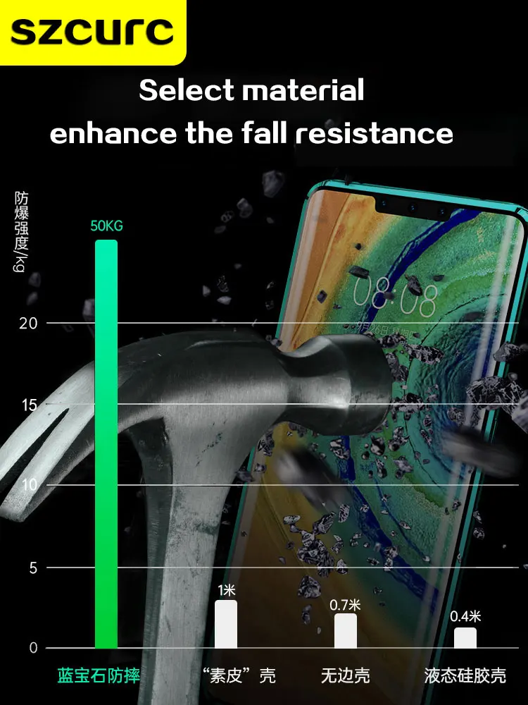 For Huawei Mate 50 Pro + Phone Case.New 360° Full Protection Magnetic Adsorption Glass honour Magic 3 SE 50 V40 30 P40 P30 cover