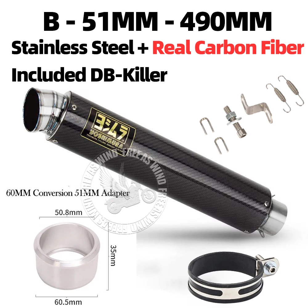 

Yoshimura 450 мм/490 мм/550 мм титановый сплав мотоциклетный глушитель для 51 мм/60 мм Moto GP универсальная выхлопная труба обновление