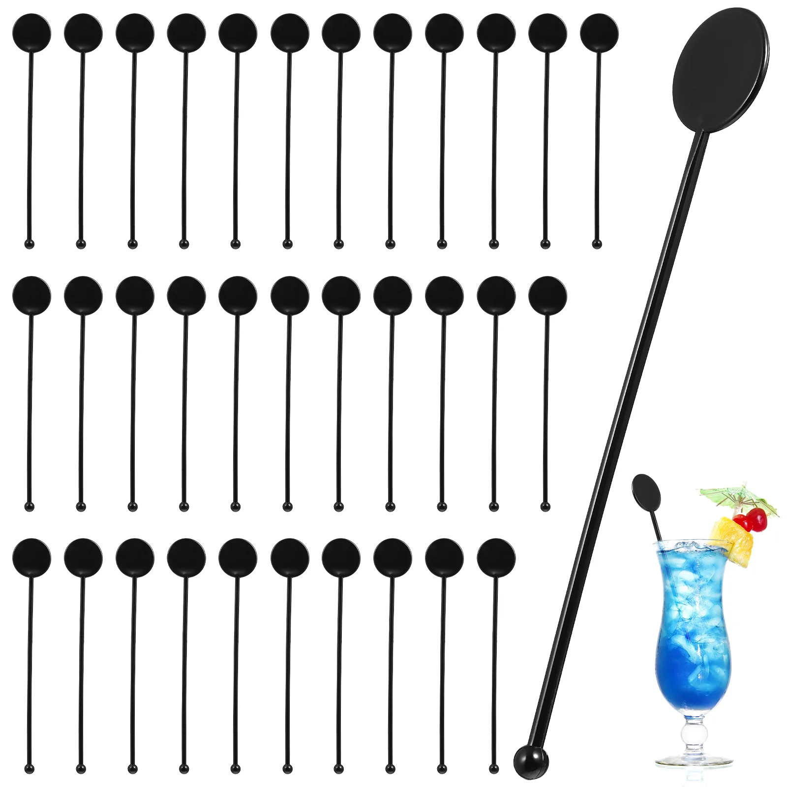 

100 Pcs Cocktail Stirrers Coffee Blender Frother Drinks Mixing Sticks Mixer Beverage Rods Stirring Decorate Swizzle Cocktails