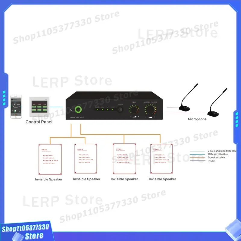 Цифровой мини-усилитель мощности AI280 2X80W, коммерческий мультимедийный усилитель в металлическом корпусе, входное сопротивление 10 кОм, низкий уровень искажений (art.: 3920dc4ef0fd4) - 3920dc4ef0fd4