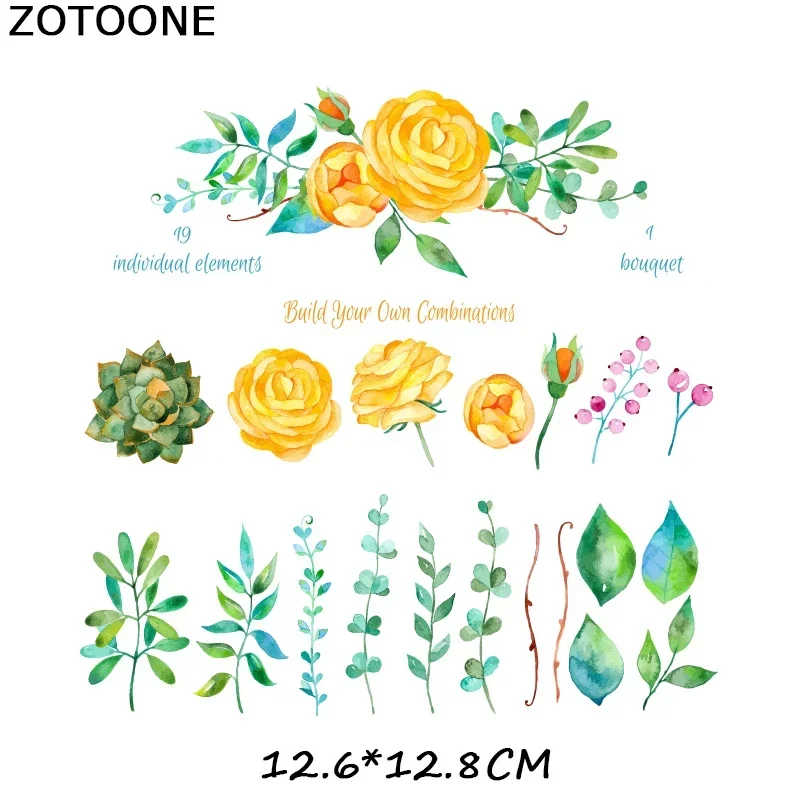 ZOTOONE Искусственный Железный Цветок Патч DIY Ремесло Аксессуар Экологически Чистый