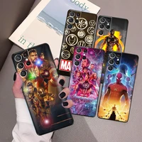 marvel the avengers iron man phone case for samsung galaxy s22 s21 s20 ultra fe 5g s22 s10 10e s9 plus coque soft