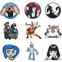 a3761 patchfan cartoon sticker iron on patches embroidery patch for clothing accessories badge