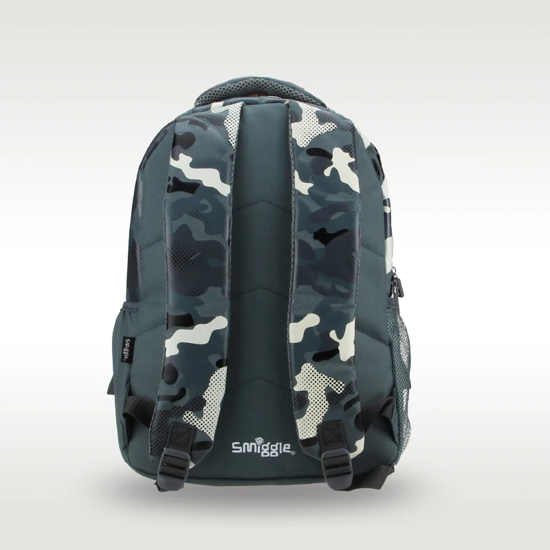 Australia Original Smiggle Children's Schoolbag Boys Elementary School Students Shoulder Backpack Gray Dazzling Jaws 7-12 Years