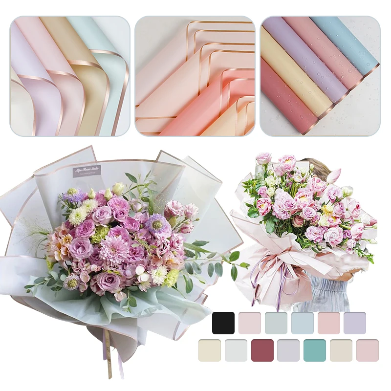 

20Pcs Tissue Paper 58*58Cm Gold Rose Flower Gift Wrap Packaging Paper Craft Scrapbooking Wrap Floristics Bouquet Plasticmaterial