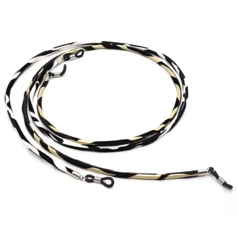 

4mm Round Zebra Stripe Free Glasses Rope Spot New Best-selling Sunglasses PU Leather Hanging Multi-Purpose Rope Anti-skid Rope