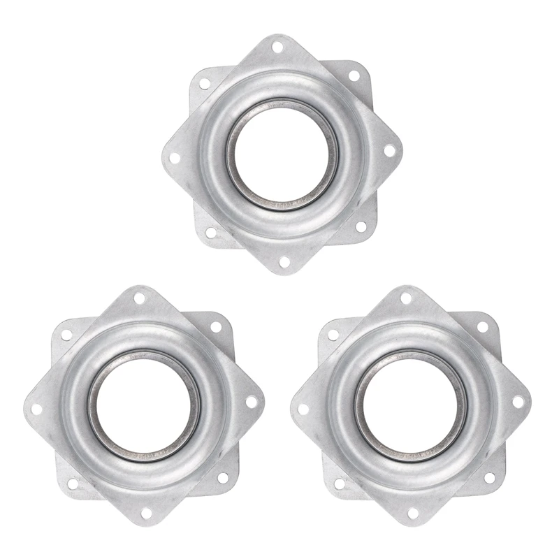 

3X Lazy Susan Ball Bearing Metal Swivel Plate - 72 X 72 X 9 Mm