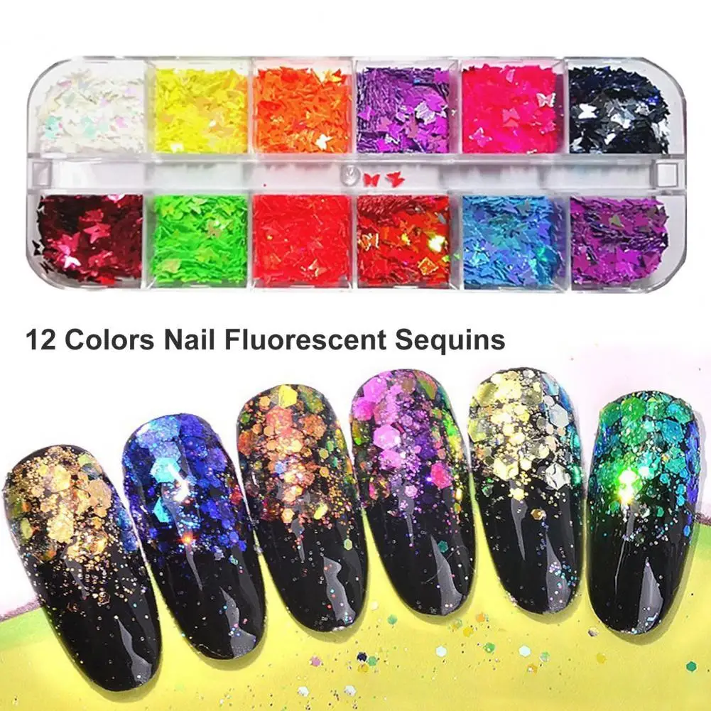 

Стильное ФЛУОРЕСЦЕНТНОЕ украшение для ногтей в виде бабочки