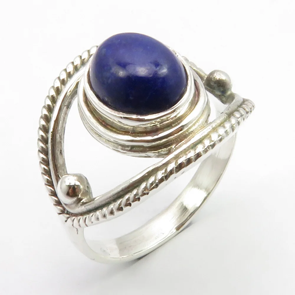 

Semi-precious Stone Ethnic Ring Size 8.75 Proposal Jewellery