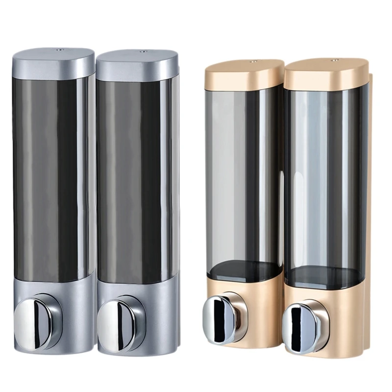 

Soap Dispenser Wall Mount Double Pump 300Ml Kitchen Bathroom Accessories Liquid Soap Bottle Detergent Dispensers