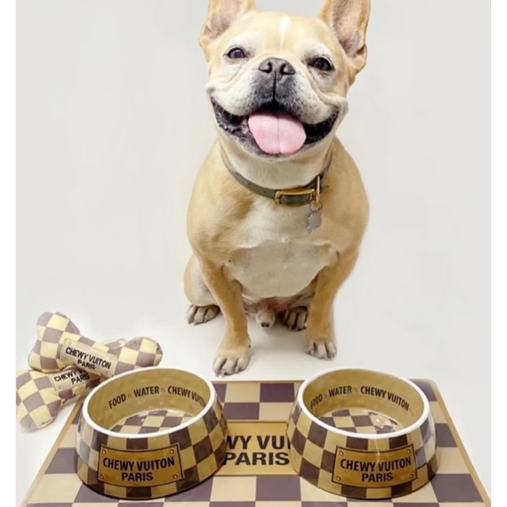 

Pet Dog Bowl Pet Feeder Pad Waterproof Dogs Bowl Mat Placemat Drinking Bowls Non-slip Crash French Bulldog Bowl For Small Dogs