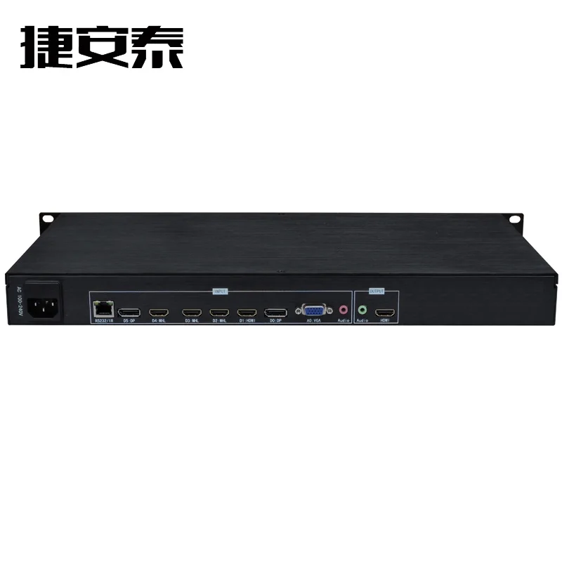 

4ch HDMI high-definition screen splitter, audio and video synchronization switcher, 2ch DP input, 1ch VGA monitoring accessories
