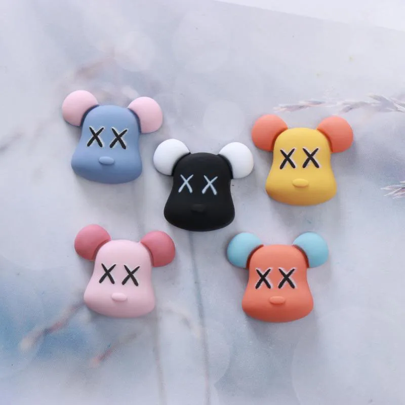 

10 шт. кавайный Мишка аниме милый мультяшный персонаж полимерные ювелирные изделия Патчи аксессуары для волос материалы ручной работы Игруш...