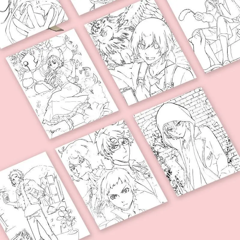 Фото Милые аниме-скетчбуки Bungo Stray Dogs, 30 шт., персонализированные альбомы для рисования и скетчей для студентов, оптовая продажа аниме-товаров №5