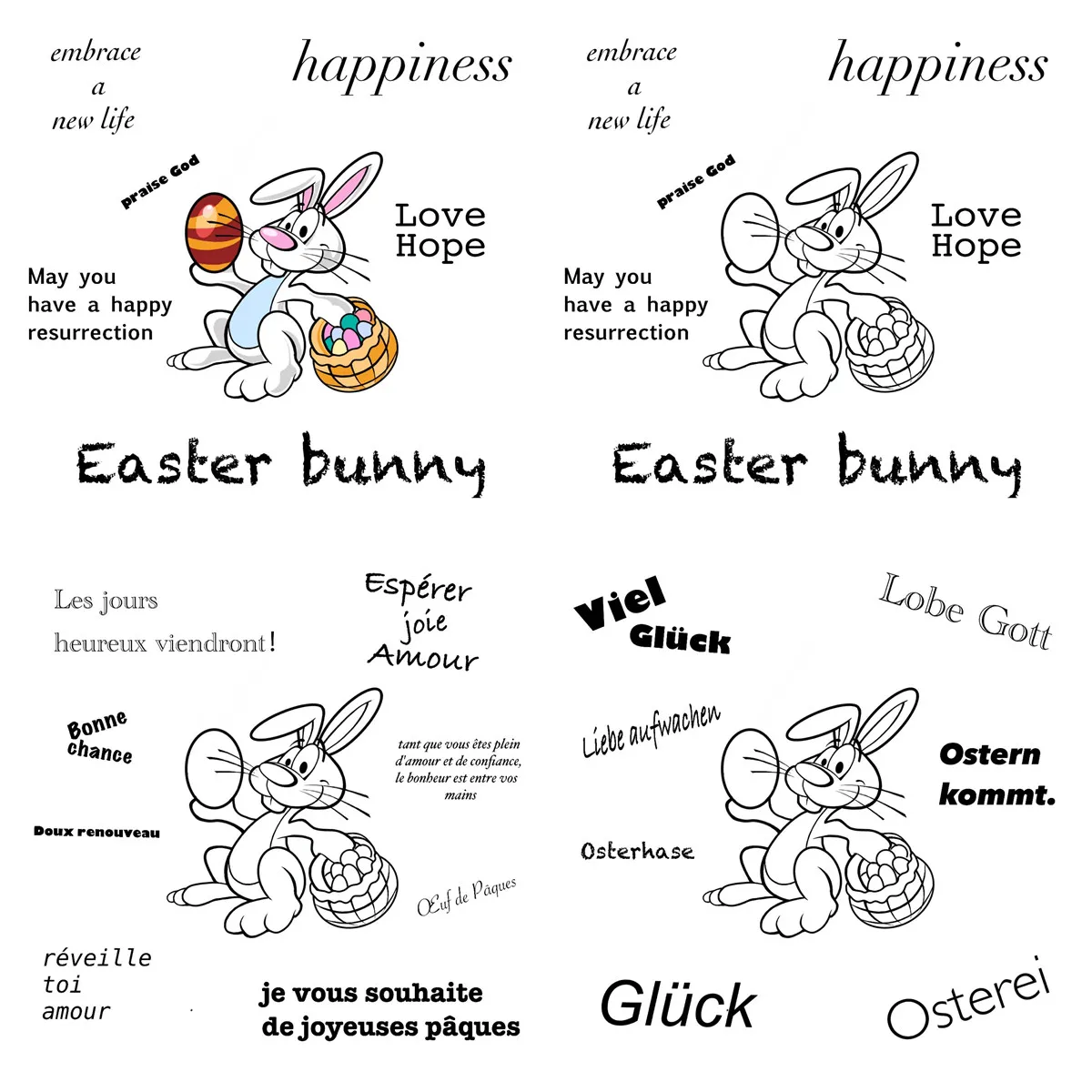 

Easter Bunny Metal Cutting Dies And Clear Stamps For Scrapbooking Stencils Crafts Decoration Template DIY EasterNew Arrival