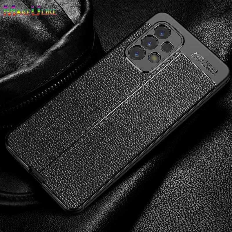 

Soft Phone Case for Samsung Galaxy A73 5G Case Leather Grain Silicone Shockproof Back Cover for Samsung A23 A53 A33 M53 M33 Case