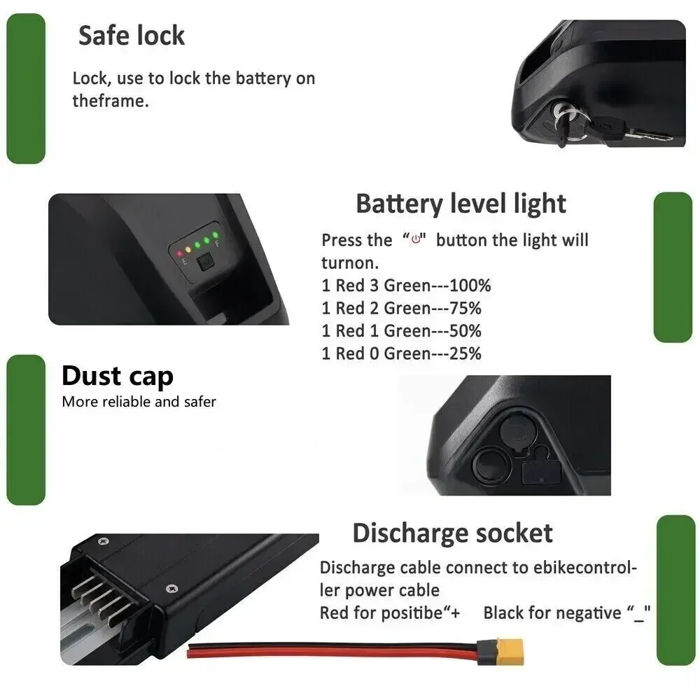 Аккумулятор для Hailong EBike 36В/48В 10/15/20 Ач Li-Ion