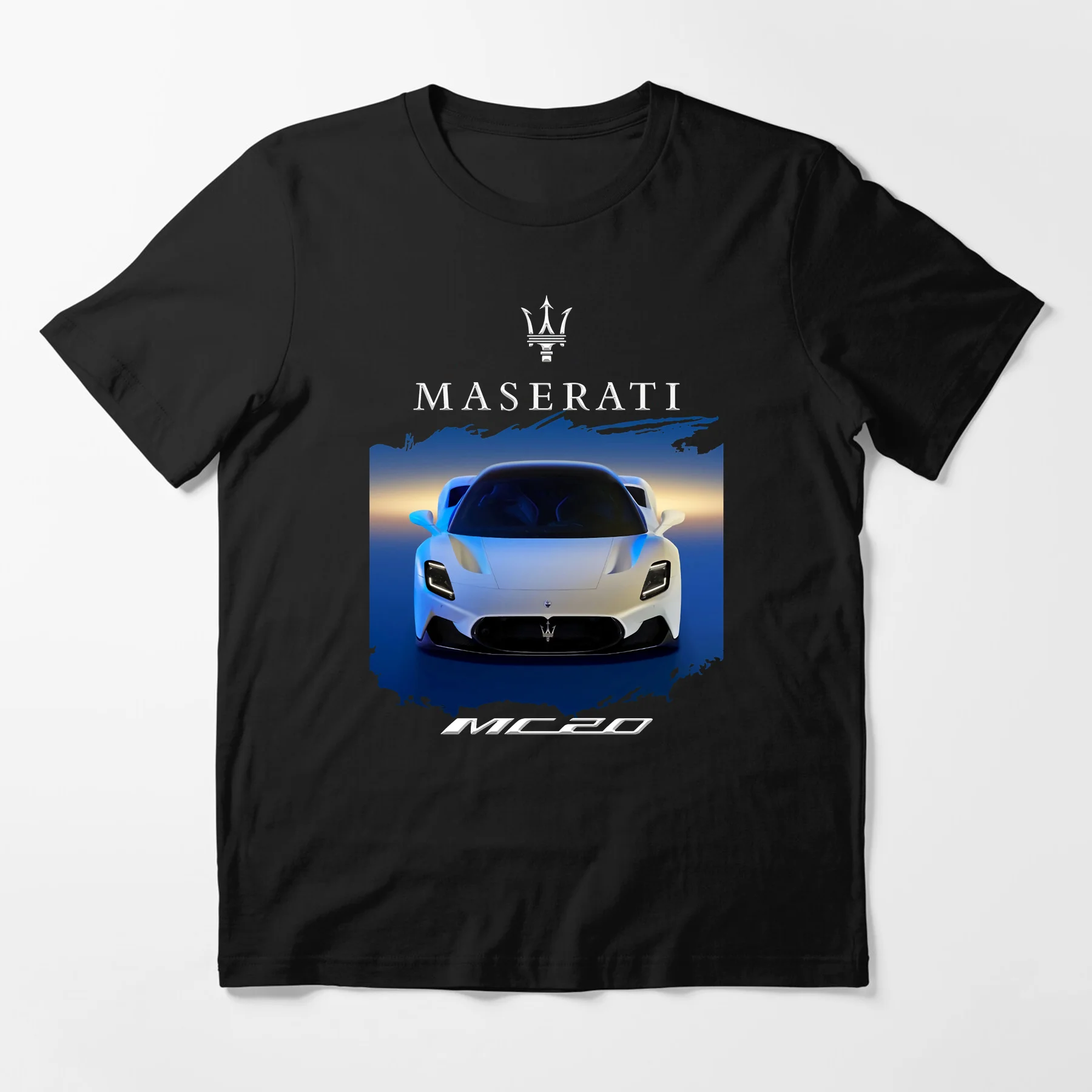 

Amazing Tees Male T Shirt Casual Unique Oversized Maserati MC20 Front Classic T-shirt Men T-shirts Graphic Short Sleeve S-3XL