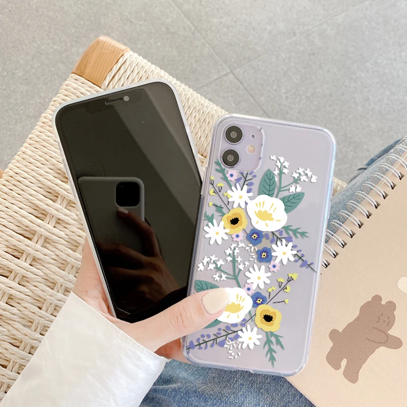 phone case for xiaomi redmi note 9 8 7 10 pro 8t s 6 5 9c mi poco x3 nfc m3 a3 10 9 se 9t 10t 11 lite flower florals tpu cover free global shipping