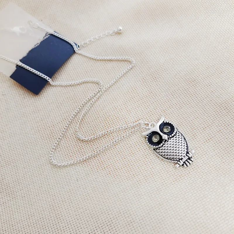 Модная ретро Серебряная Сова индивидуальная искусственная ключица металлическая цепочка милые универсальные аксессуары с животными Модная ретро Серебряная Сова индивидуальная искусственная ключица металлическая цепочка милые универсальные аксессуары с животными