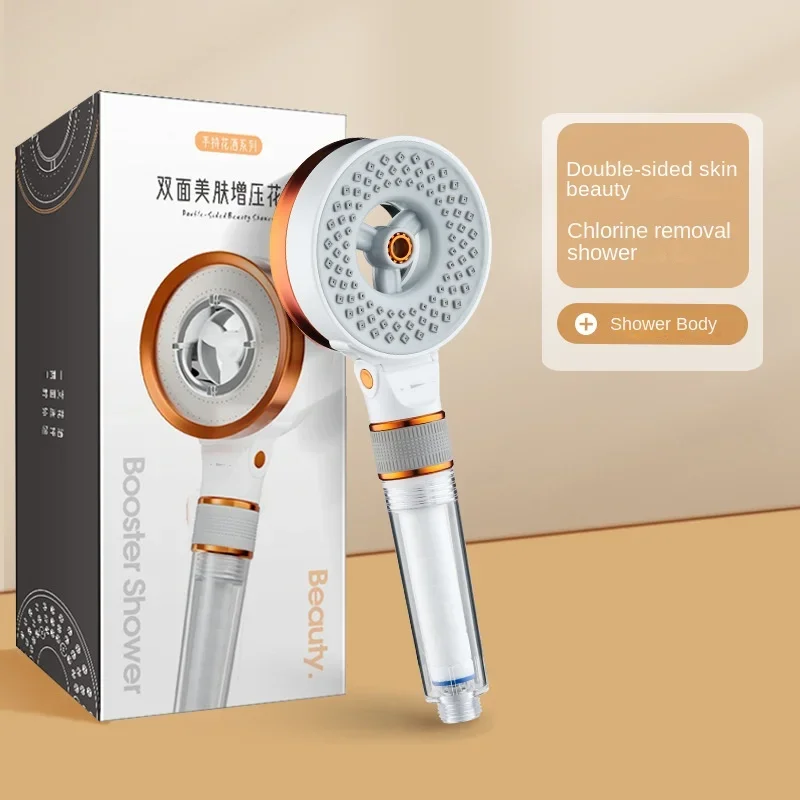 Двусторонняя насадка для душа с наддувом красоты ванна высокого давления