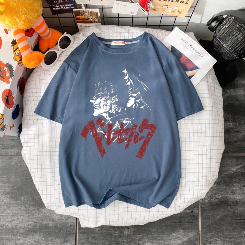 

Men Berserk Guts T Shirt Manga Swordsman Gatsu Sacrifice Zodd Anime Cotton Funny Short Sleeve O Neck 100% cotton Hip hop T-Shirt
