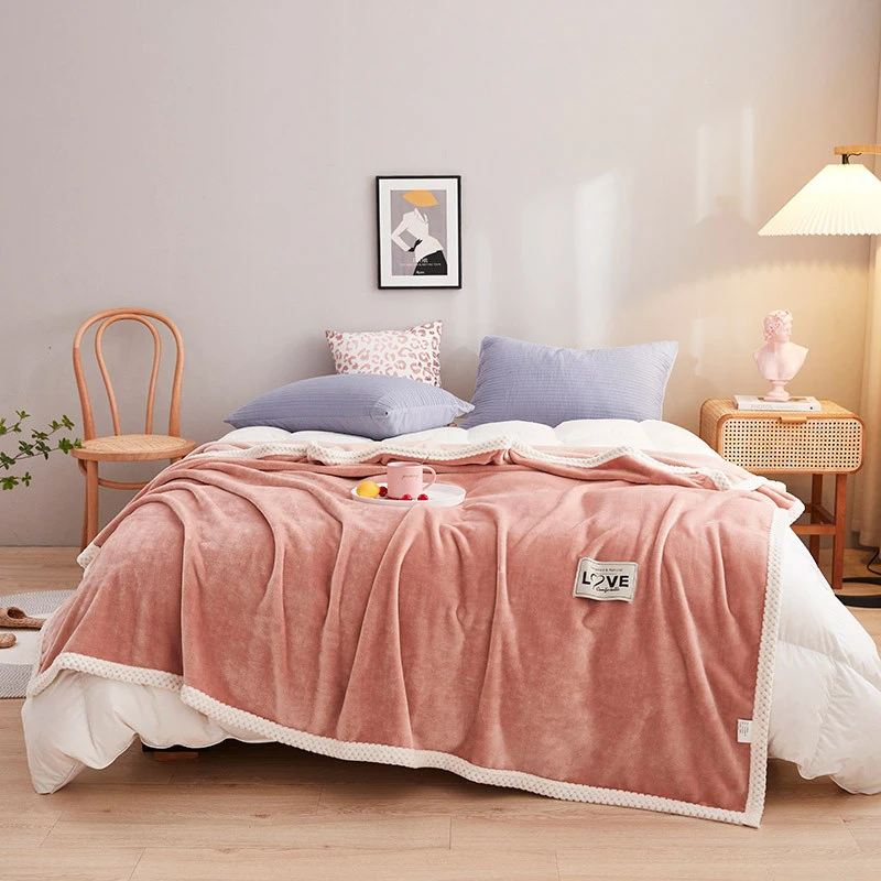 

Latest Double Bed Throw Blanket for Sofa Blankets for Beds Winter Sheets Christmas Fleece Blanket Nordic Bedspread Tapestry