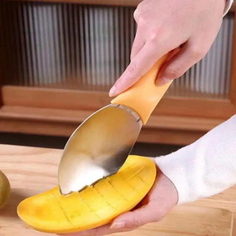 

Mango Knife Stainless Steel Mango Digging Spoon Multifunctional Mango Peeling Separator Fruits Mango Cutting Tool Kitchen Gadget