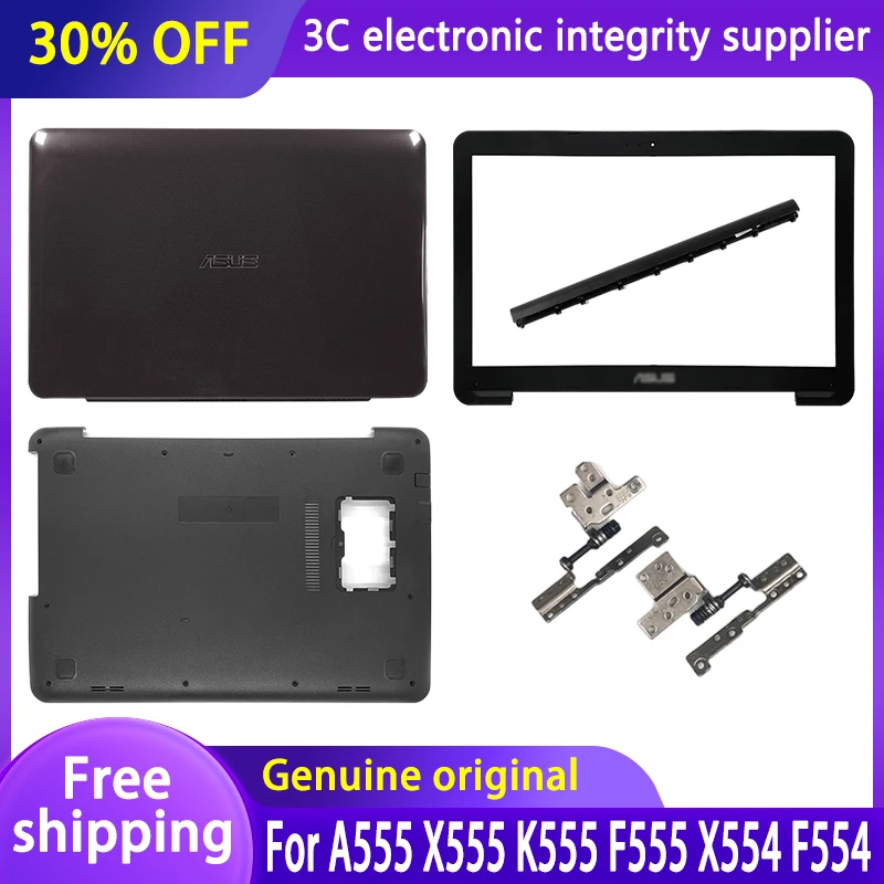 Новинка для ноутбука ASUS A555 X555 K555 F555 X554 F554 K554 W519L VM590L задняя крышка ЖК-дисплея/Передняя панель/петли черная крышка