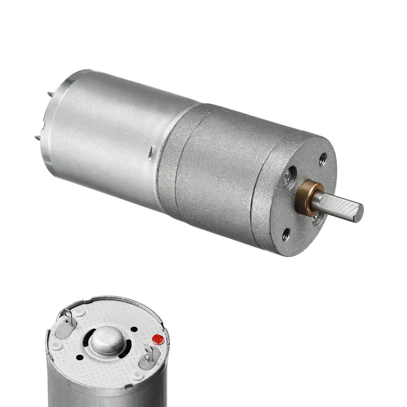 

JGA25-370 Gear Motor DC Motor DC 6V 12V 24V Electric Motor High Torque 12/16/26/35/60/77/130/170/280/620/1360RPM 0.4A 5W