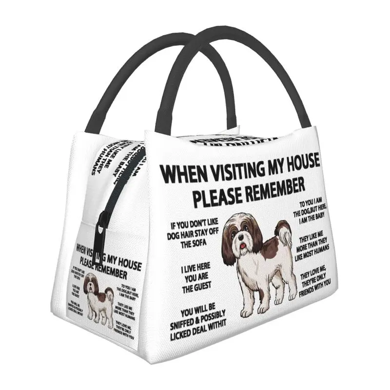 

Индивидуальная сумка для ланча Shih Tzu для собак, Женский Термоизолированный Ланч-бокс для офиса и путешествий